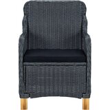  7-dijelni vrtni blagovaonski set tamnosivi | shoptok.hr