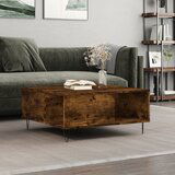 The Living Store Klubska mizica dimljeni hrast 80x80x36,5 cm inženirski les - Klubska Mizica, (21575332) | Shoptok.si