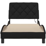  Okvir kreveta s LED-om bez madraca crni 80x200cm od tkanine | Eponuda.ba