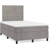  box spring s madracem LED svjetlosivi 120x190 cm tkanina | shoptok.hr