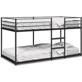  Krevet na kat bez madraca crni 90x190 cm čelik | shoptok.hr