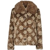 Guess KARINE FUR LOGO JKT Smeđa | shoptok.hr