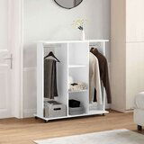 Ormar s kotačima bijeli 102 x 38 x 110 cm od konstruiranog drva | shoptok.hr