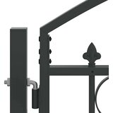  Ogradna vrata ASSEN 401 x 250 cm Čelik Siva Može se zaključati | shoptok.hr