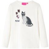 vidaXL Dječja majica dugih rukava prljavo bijela boja 104 | shoptok.hr
