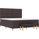  Krevet s opruga kutije Tamno smeđa 200 x 180 cm tkanina | shoptok.hr