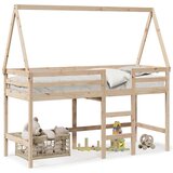 vidaXL Krevet na kat s ljestvama i krovom 90x200 cm od borovine | shoptok.hr