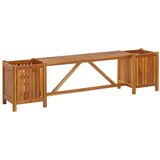  Vrtna klupa s 2 sadilice 150x30x40 cm masivno bagremovo drvo | shoptok.hr