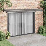 Nadstrešnica za vrata crna 400 x 75 cm polikarbonatna | shoptok.hr