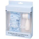 MY SPA Set traka za kosu i četka za čišćenje lica Fresh Skin, Plavi | Eponuda.com