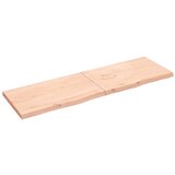 vidaXL Stenska polica 200x60x6 cm neobdelana trdna hrastovina Cene