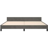  Posteljni okvir z vzglavjem temno siv 200x200 cm žamet, (20735386) | Shoptok.si