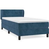 vidaXL Box spring postelja z vzmetnico temno modra 80x200 cm žamet, (20902468) Cene