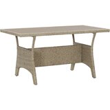 vidaXL vrtna miza siva 120x70x66 cm poli ratan Cene