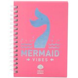  Holographic Mermaid Tail Pink Lined Notebook A6 80 Sheets | shoptok.hr