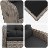  Set lounge namještaja za vrt 3 kom. Siva i tamno siva | shoptok.hr