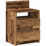 Maison Chic Nočna omarica - Nočna miza z 2 predaloma starinski les 40x33x60 cm, (21689034) Cene