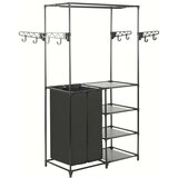  Stalak za odjeću od čelika i netkane tkanine 87x44x158 cm crni | shoptok.hr
