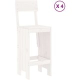 vidaXL 5-dijelni vrtni barski set bijeli od masivne borovine | shoptok.hr
