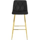 NADO stolac - crni baršun / ZLATNE noge x 3 | shoptok.hr