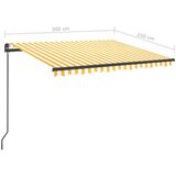  Tenda na ručno uvlačenje s LED svjetlima 3 x 2 5 m žuto-bijela | shoptok.hr