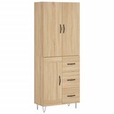  Visoka komoda hrasta sonome 69,5x34x180cm od konstruiranog drva Slike