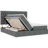  Krevet s od storage Tamno siva 180 x 200 cm Lažna koža | shoptok.hr