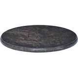 Stolna ploča crna Ø 50 x 2,5 cm mramorna | shoptok.hr