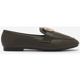 Resti Dark green women's moccasins with gold embellishment Uletta - Footwear | ePonuda.com