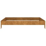 vidaXL Vrtna visoka greda 100x100x18,5 cm corten jeklo | Shoptok.si