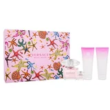 Versace Bright Crystal darovni set toaletna voda 90 ml + toaletna voda 5 ml + gel za tuširanje 100 ml + losion za tijelo 100 ml za žene