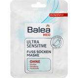 Balea MED ULTRA SENSITIVE maska za stopala u obliku čarape, univerzalna veličina (1 par) 2 kom Cene