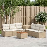  Set sofe 8 kom. Bež i krem bijela Poli Rattan i čelik | shoptok.hr