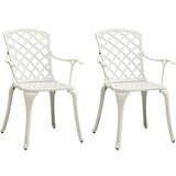 Bistro 3-dijelni bistro set od lijevanog aluminija bijeli | shoptok.hr