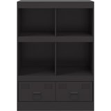  Visoka komoda crna 67 x 39 x 95 cm čelična | Eponuda.com