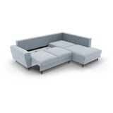 Cosmopolitan Design Svijetlo plava baršunasti sklopiva/s prostorom za odlaganje kutna garnitura (s desnim kutom/u obliku slova L) Kyoto – | shoptok.hr