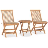  3-dijelni sklopivi vrtni blagovaonski set od masivne tikovine | shoptok.hr