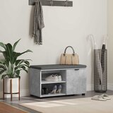 Klupa za hodnik s jastukom Betonsko Siva 80 x 38 x 46 cm | shoptok.hr