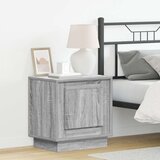  Noćni ormarić s LED svjetlima Siva Sonoma 44x34 5x45 cm u