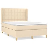  The Living Store Box spring postelja z vzmetnico krem 140x190 cm blago - Box Spring Postelja, (21454789) | Shoptok.si
