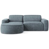 Makamii Prljavo plava kutna garnitura od šenila (s lijevim kutom/s ležaljkom) Omao – | shoptok.hr