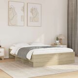 vidaXL Posteljni okvir sonoma hrast 140x200 cm inženirski les | Shoptok.si