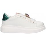 Exé Shoes Modne superge EXÉ Sneakers 66-51EX03 - White/Green Bela | Shoptok.si