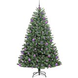 vidaXL Umetno Zložljivo Božično Drevo Zelena 180 cm PVC in kovina | Shoptok.si