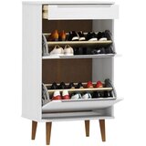Ormarić za cipele MOLDE bijeli 59,5x35x103 cm masivna borovina | shoptok.hr