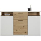 Mömax komoda woy, bela, barva hrasta | Shoptok.si