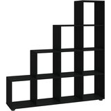 Maison Chic Stopničasta Knjižna omara - Knjižni regal črna 142 cm inženirski les, (21725752) | Shoptok.si