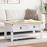  Kava Stol s ladicama Bijela 100 x 48 x 45 cm Masivna borovina | shoptok.hr