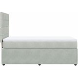  Box spring krevet s madracem svjetlosivi 90x190 cm baršunasti | shoptok.hr