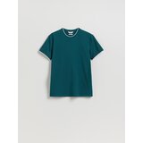 Reserved Regular fit majica s visokim udjelom merceriziranog pamuka - čeličnozeleno | shoptok.hr